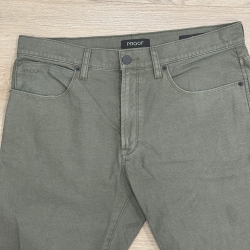 Proof Jeans Men’s Five Pocket Huckberry Green Slim Size 33 x 32 - Picture 4 of 10