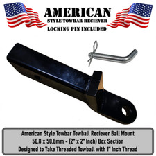Detachable Towbar Hitch 50.8x50.8mm 2" Box Section & Pin - 190mm Long 30mm Hole