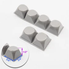 Self Adhesive Heavy Duty Machine Rubber Foot Pads 3/4"x 3/4"x 1/2" Tall (8 pcs)