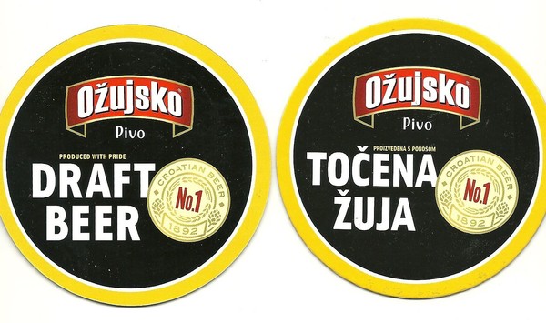 Posavasos de la cerveza croata OZUJSKO