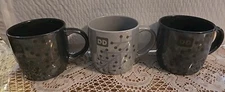 LOT OF 3 Collectible 2014 Dunkin' Donuts Pearlescent Snowflake Christmas  Mug
