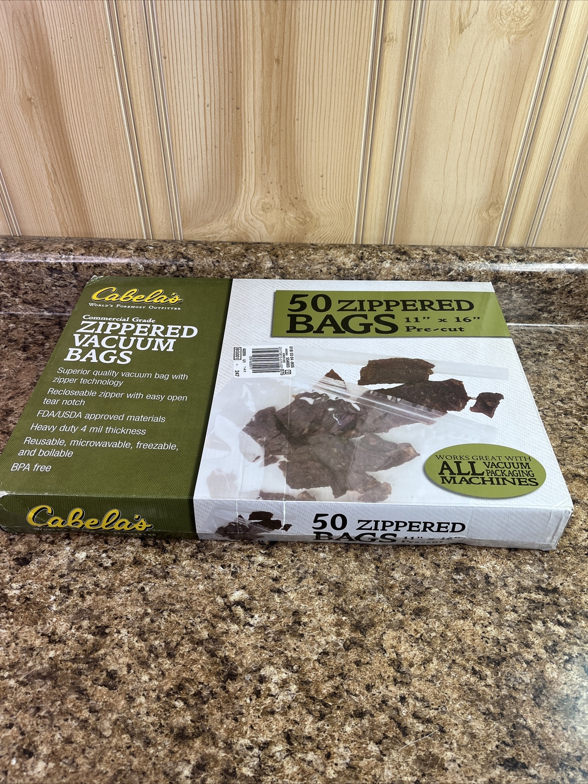 Cabela's Commercial Grade Zippered Vacuum Bags 50 Piece 11”x16” Food