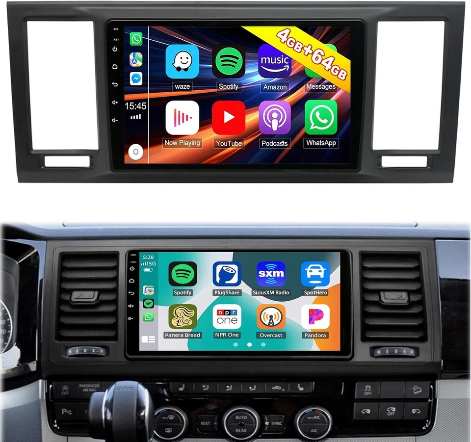 Für VW T6 Transporter Multivan Android 14 Autoradio Carplay GPS Navi RDS WIFI BT - Bild 2 von 4