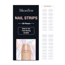 Semi Cured Gel Nail Strips ()- Works with Nail lamp, Crystal Clear Cat Eye