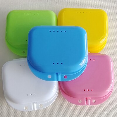 up to 72 Dental Retainer Denture Storage Case Box Mouthguard Container Assorted
