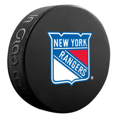New York Rangers Team Logo Official Basic Souvenir NHL Hockey Game Puck