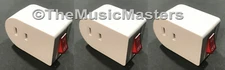 3X Single Outlet AC Wall Plug On/Off LIGHTED POWER SWITCH Electrical Adapter