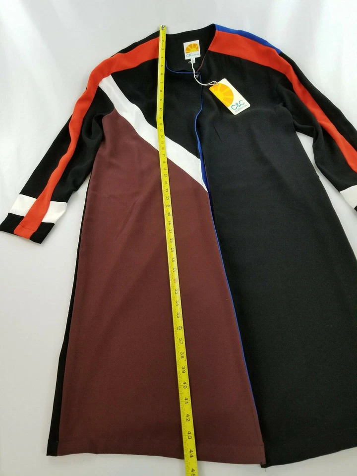 C&C California women jacket coat black brown blue L MSRP - Image 2 of 4