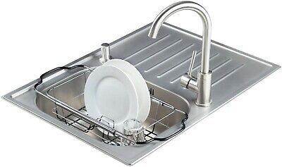 Durable Chrome-plated Steel Neat-O Over-The-Sink Kitchen Dish Drainer Rack