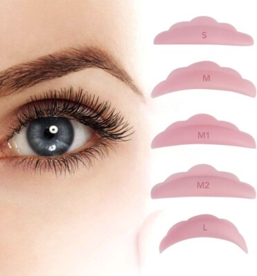 4pk. Libeauty Lash Lift Rods, 5 Sizes, Lash Lift Pads, Pink.