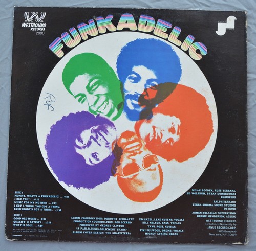 Funkadelic Self Titled US First Press Westbound george clinton 1970 Vinyl LP VG+ - Picture 5 of 7