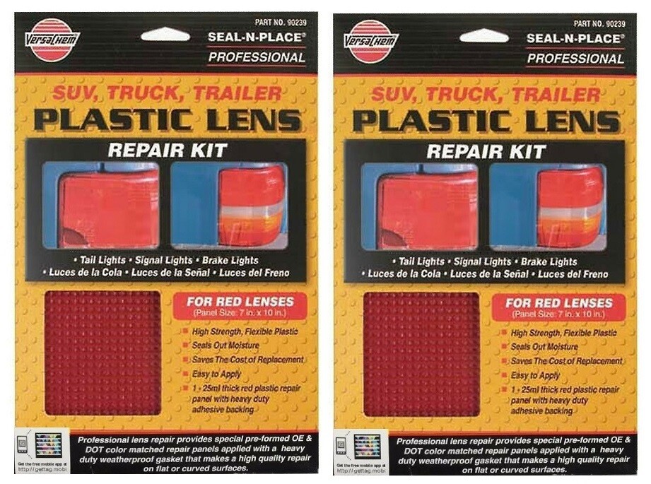 VersaChem 90239 Seal N Place Plastic Lens Repair Kit Red Lenses 7" X 10