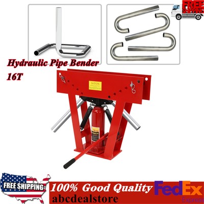 16 Ton Manual Hydraulic Pipe Bender Adjustable Roller Pipe Bending Tool Set