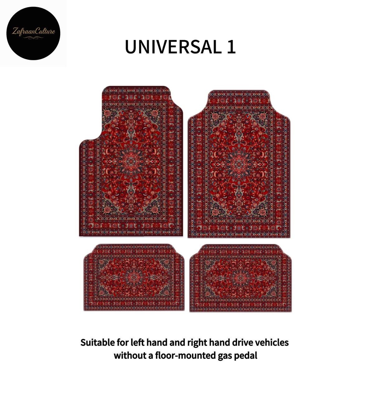 Persian Arabian Inspired Rug Style Car Floor Mats with Cultural Design