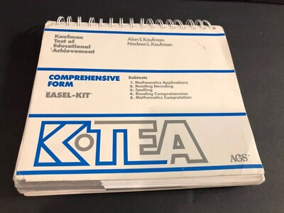 Kaufman Test of Educational Achievement 1985 American Guidance Service BOOK ONLY