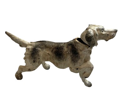 VTG Cast Iron Setter Retriever Pointer Hunting Dog Nodder Bobble Head Doorstop