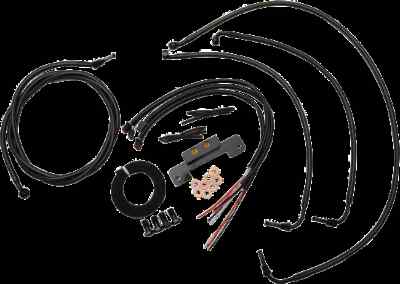 LA 18-20in Midnight Handlebar Controls Kit w ABS Harley Road Glide 21-22