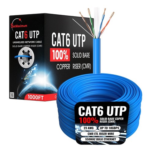 500FT/1000FT CAT6 ETL CMR Ethernet Cable UTP Solid Copper Wire 23AWG 550MHz LOT - Picture 25 of 69