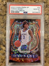 2020 panini prizm dp Tyrese Maxey Crusades  Red Fast Break PSA 10 RC !! 020/125