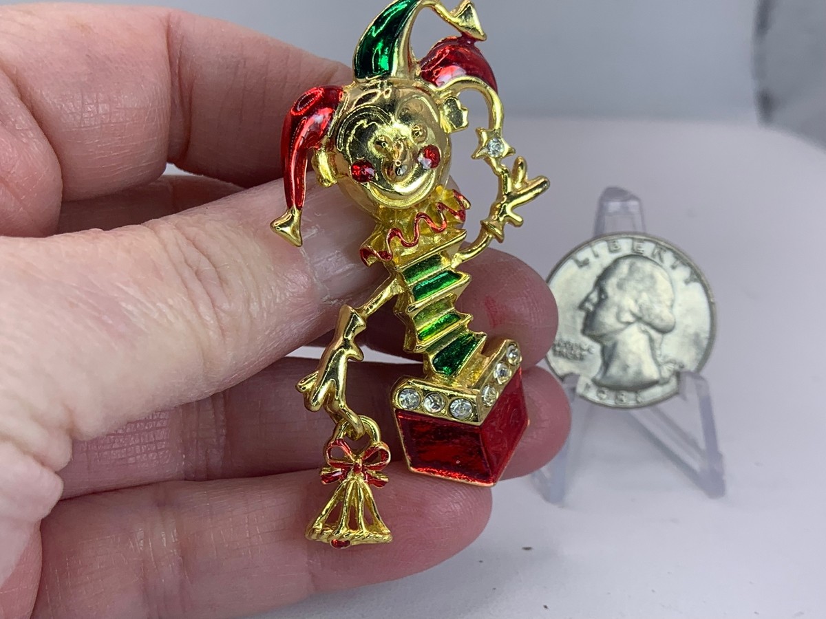 Jack in the Box AVANTE Vintage Gold Brooch Pin M-2274* | eBay