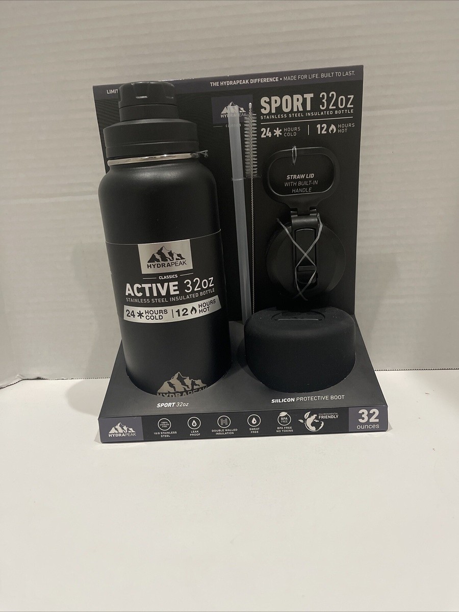HydraPeak Active 32oz Stainless Steel Insulated Water Bottle Set