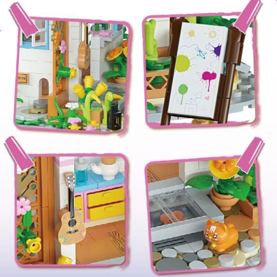 Lucy's studio  Building Set  Building Blocks Toy With light pastoral style - Image 4 of 4