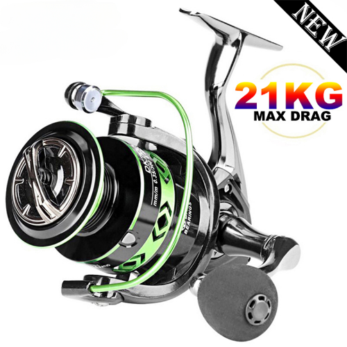 21KG Max Drag,Alloy Fishing Reel Zinc Alloy Gear Alloy Spool Metal Spinning Reel
