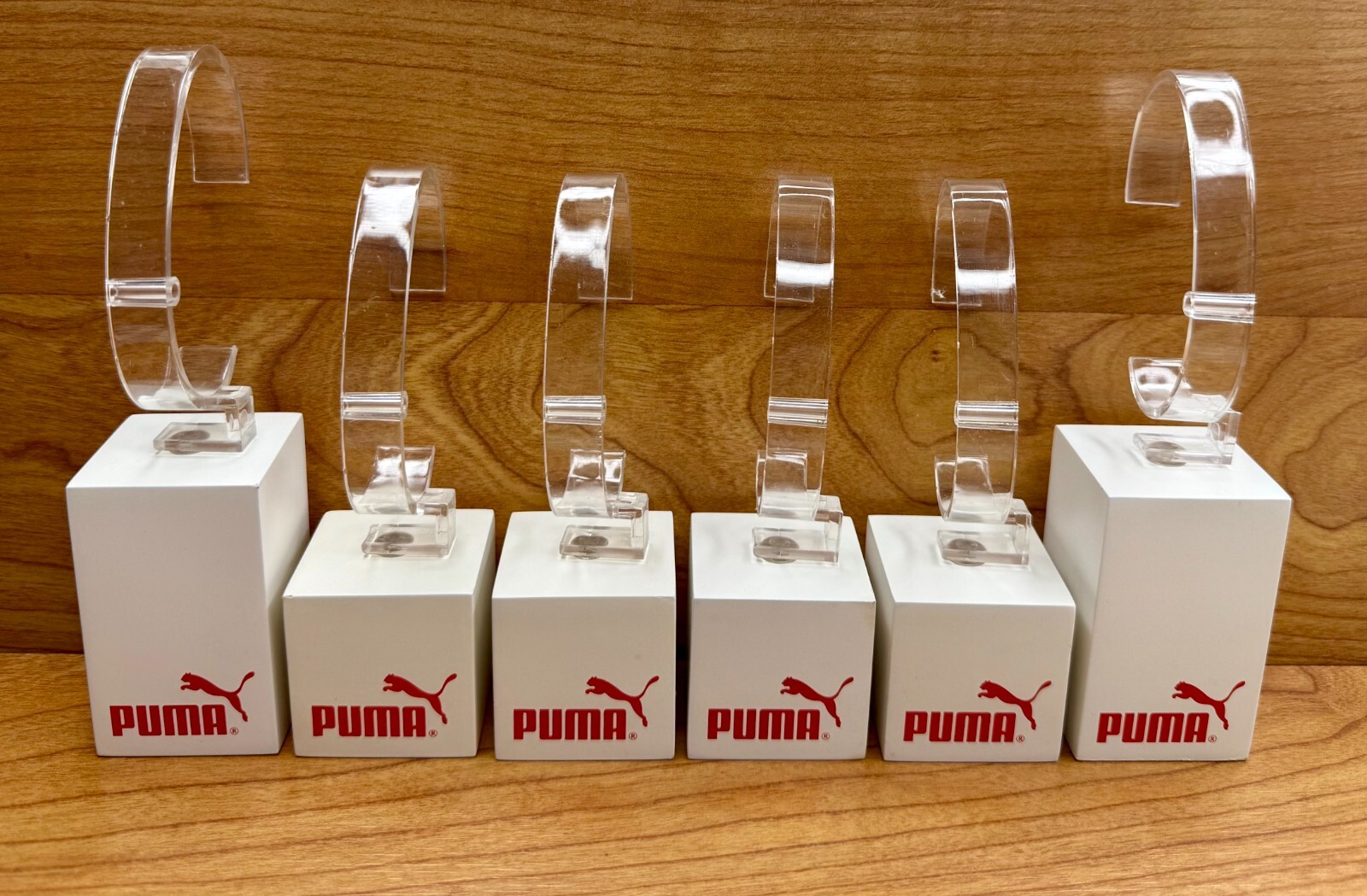 ✅ USED ORIGINAL PUMA STORE WATCH HOLDER DISPLAY STAND PEDESTAL - SET OF 6 - RARE