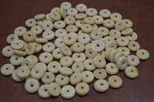 200 PCS CIRCLE ROUND BROWN BUFFALO BONE BEADING BEADS 12MM