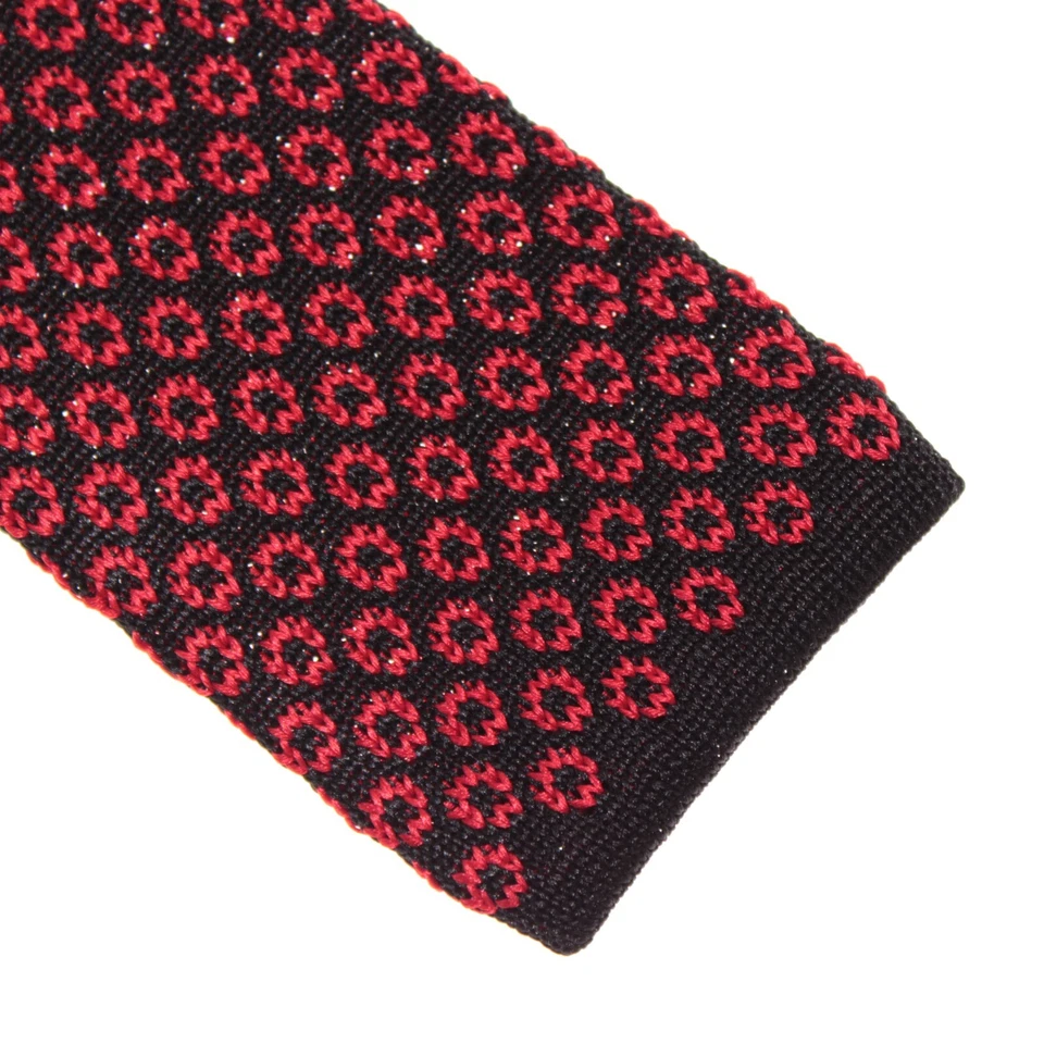 Corbata de punto Italo Ferretti nueva con etiquetas en rojo y negro 100 % seda hecha en Italia Foto 2 de 4