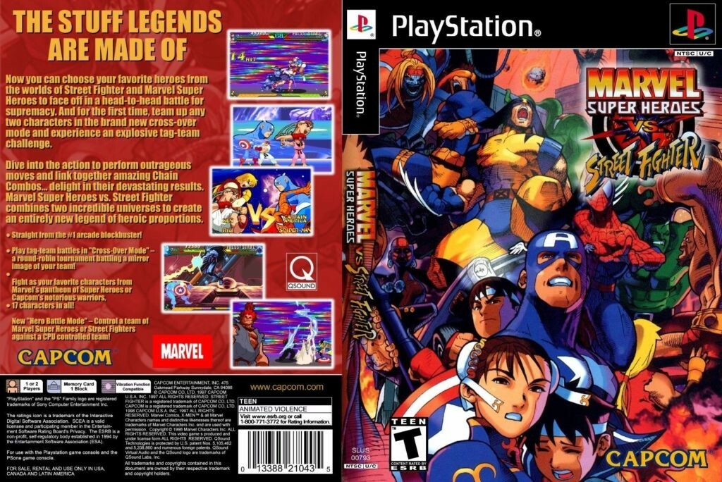 Marvel Super Heroes vs. Street Fighter (Sony PlayStation 1, 1999