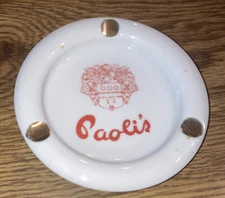 Paoli's Restaurant ( San Francisco )  Vintage 5"  Ashtray white with gold leaf