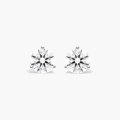 3,00 ct E VVS2 Rundschliff Lab gezüchtete Diamant Ohrstecker 14k Push Backs IGI