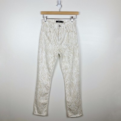 NWT Hudson Holly High Rise Straight Jeans in Distorted Zebra Size 25
