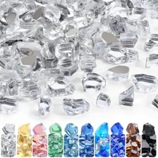 1/2 Inch Fire Glass Reflective Tempered Fireglass Cut Crushed FireGlass for F...