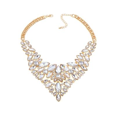 IMAN Global Chic Luxury Resort Glam Statement Goldtone 18'' Necklace WEDDING
