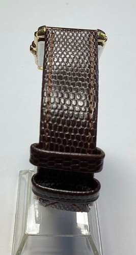 Festina Vintage Watch 5 Micron Gold Plated Lizard Calf Brown Band New Battery - Picture 4 of 7