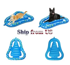 Dog Pet Pool Float Ride On Bed Seat Raft Puppy Water Inflatable Training Toy