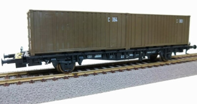 Roco 812 - Containertragwagen Lgjs DB Ep4 mit Bundeswehr Container OVP SH207168