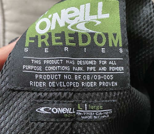 O’Neill Freedom Large Kids Gray Black Eagle Design Pants Snow Ski Snowboard - Picture 7 of 7