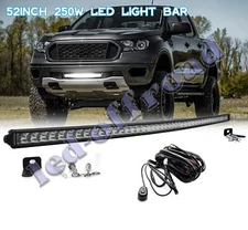 52inch Curved 250W LED Work Light Bar Combo OffRoad SUV Lamp Car Light 4WD Truck