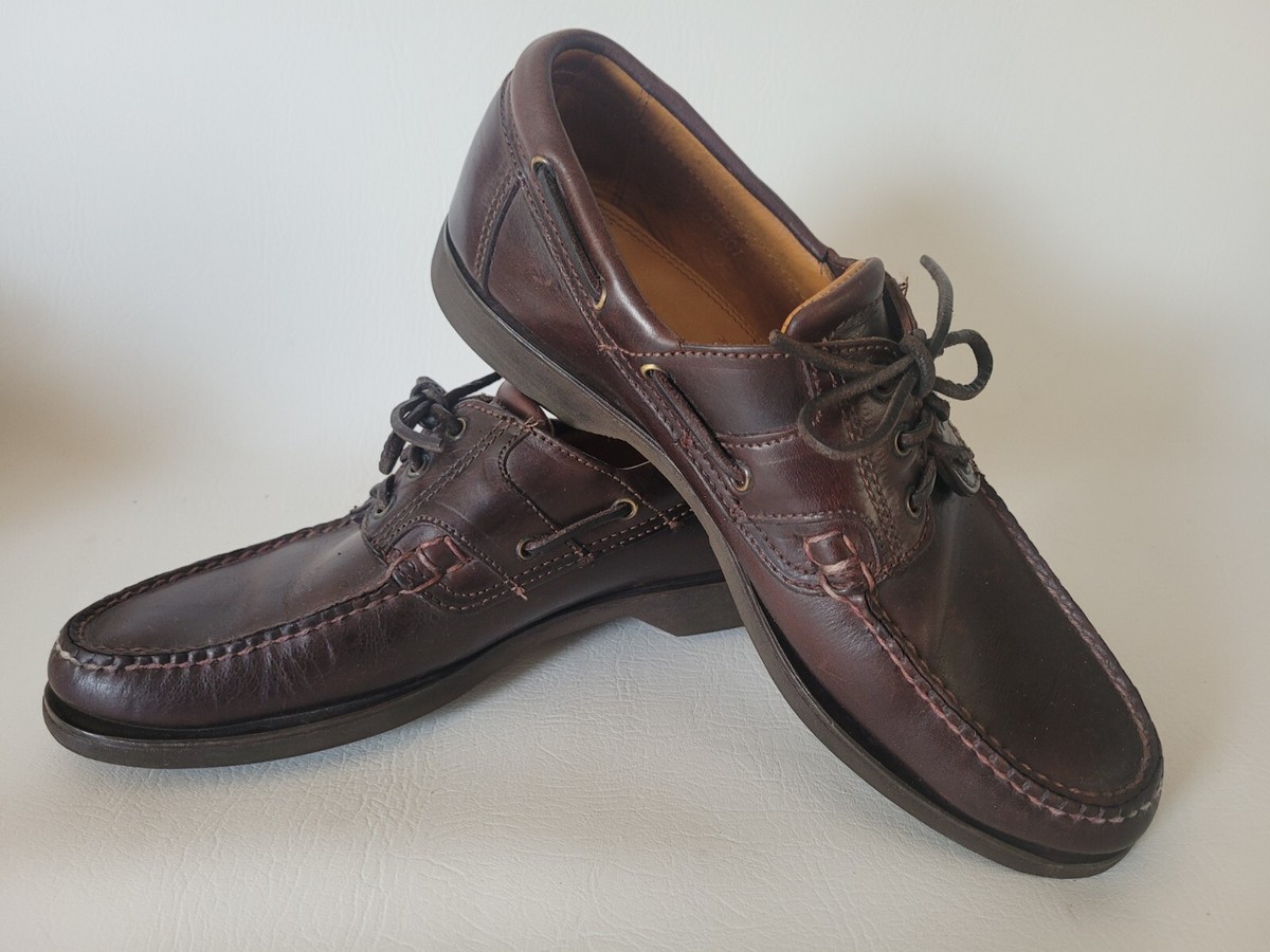 Allen Edmonds Key Largo Mens Brown Leather boat shoes brown  display picture 2