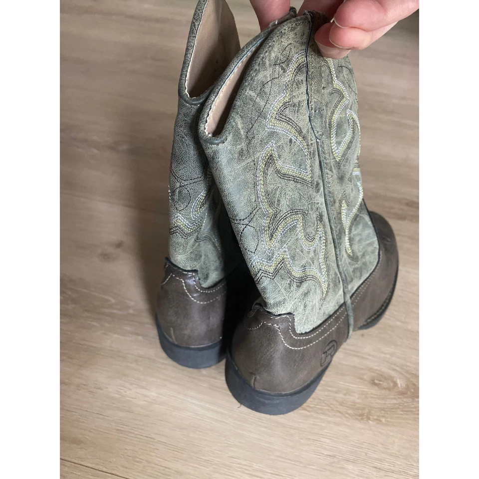 Roper Botas Niño Talla 2 Marrón Cuero Vaquero Western  Foto 3 de 4