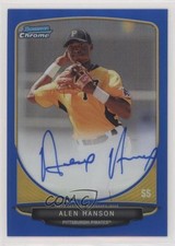 2013 Bowman Chrome Prospects Blue Refractor 36/150 Alen Hanson #BCP-AH Auto 06z2