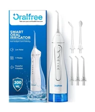 Oralfree Water Dental Flosser Cordless for Teeth Cleaning - 4 Modes Oral Irri...