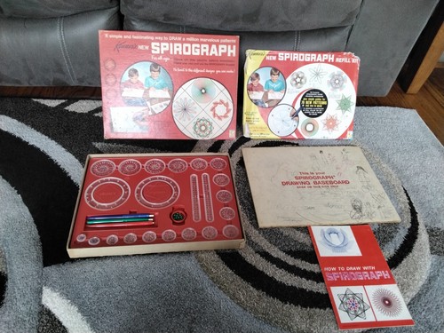 Vintage Kenner's Spirograph Set No. 401 and an unopened 1967 Refill Kit Kit