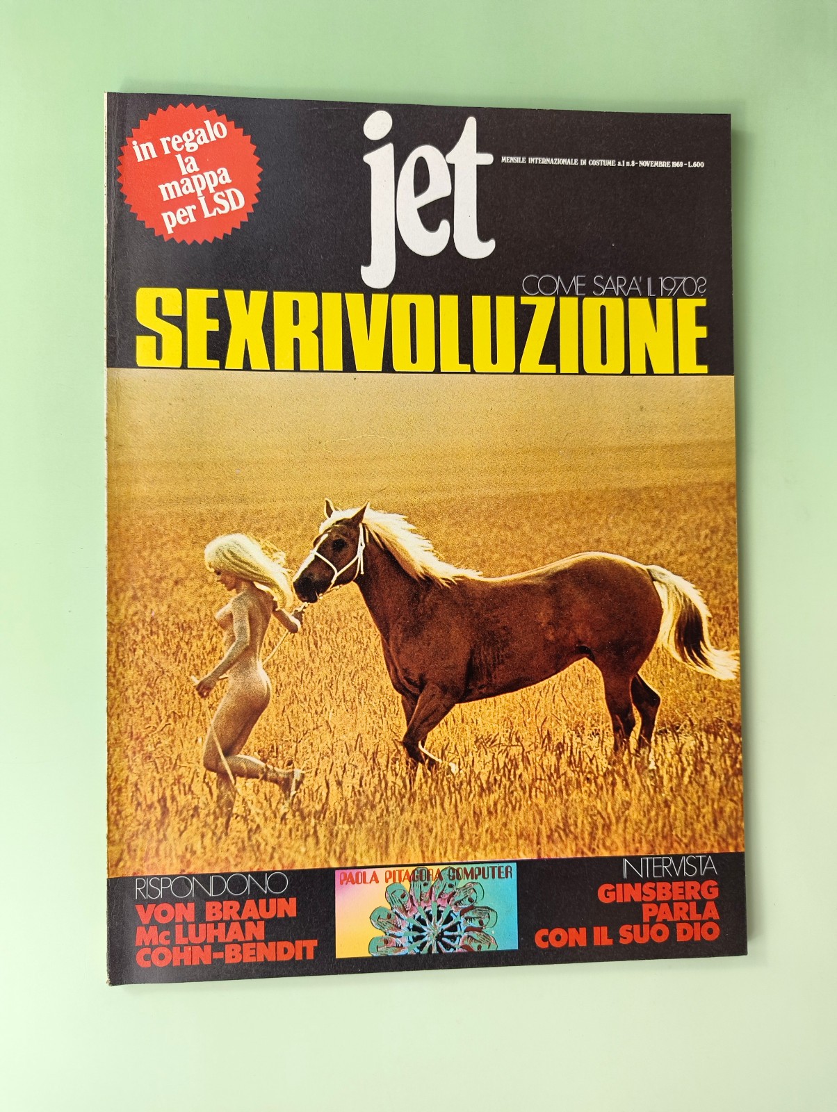 RIVISTA JET 8 - 1969 ALLEN GINSBERG-TIMOTHY LEARY-MAO-KARL MEYER-PAOLA PITAGORA