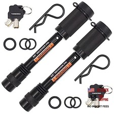 79632 Keyed Alike 5/8" Trailer Hitch Lock Set with Black 2pcs