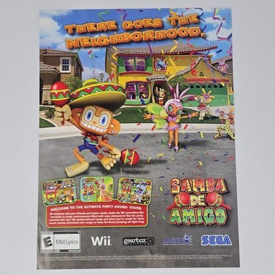 Samba De Amigo Wii There Goes The Neighborhood Print Ad/Poster
