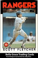 1986 Topps Traded Scott Fletcher #36T Texas Rangers MLB Baseball